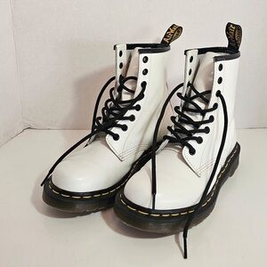 Dr. Martens White and Black Lace-Up Boots 
Women’s size 7